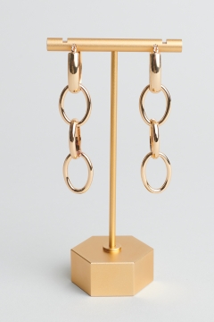 womens gold dangle chain earrings